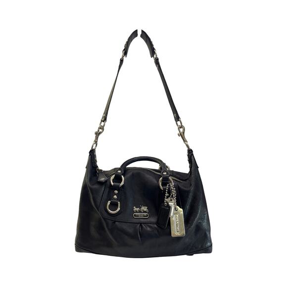 Coach Handbags - Coach Madison Sabrina Satchel 12937 Black Leather Bag Crossbody 3 Hangtags